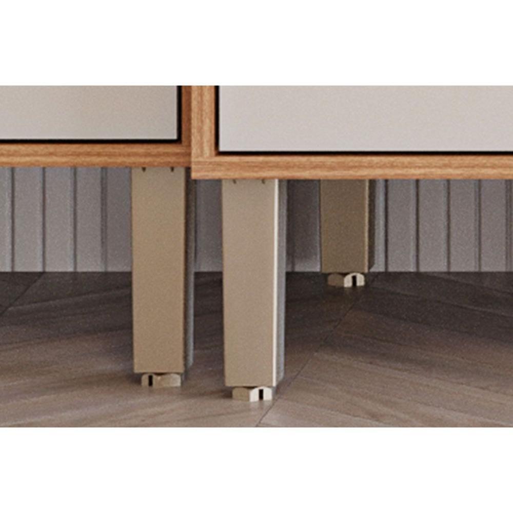 Kit Cozinha Modulada 5 Peças Divina 2 Aéreos + 1 Balcão + 1 Paneleiro + 1 Torre Quente C5p185 Freijó Off White - 5