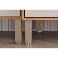 Kit Cozinha Modulada 5 Peças Divina 2 Aéreos + 1 Balcão + 1 Paneleiro + 1 Torre Quente C5p185 Freijó Off White - 5