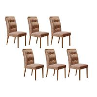Kit 4 Cadeiras De Cozinha Imperatriz 6 Un Capuccino Suede Capuccino Rufato - 1