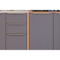 Kit Cozinha Modulada 5 Peças Divina 2 Aéreos + 2 Balcões + 1 Torre Quente C5p187 Freijó Titanium - 8