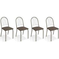 Kit 4 Cadeiras De Cozinha Noruega 2c077 4 Un Niquel Marrom 21 - 1