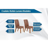 Kit 2 Cadeiras De Cozinha Lunara 2 Un Madeira Capuccino Suede Marrom Rufato