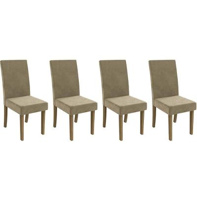 Kit 2 Cadeiras De Cozinha 2cad131fr 4 Un Freijó Suede Deluxe Bege