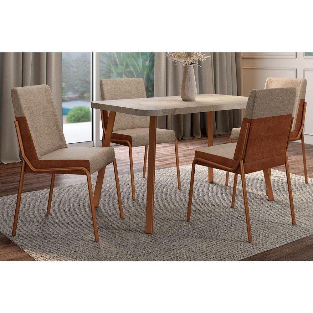 Kit 4 Cadeiras De Cozinha Hug 1749 4 Uni Preto Grafite Preto - 6