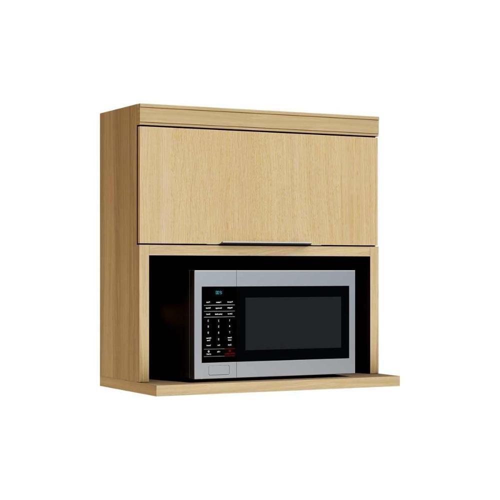 Módulo Cozinha Marquesa Armário Com 1 Porta Basculante E Nicho Para Microondas 80cm Nature - 1