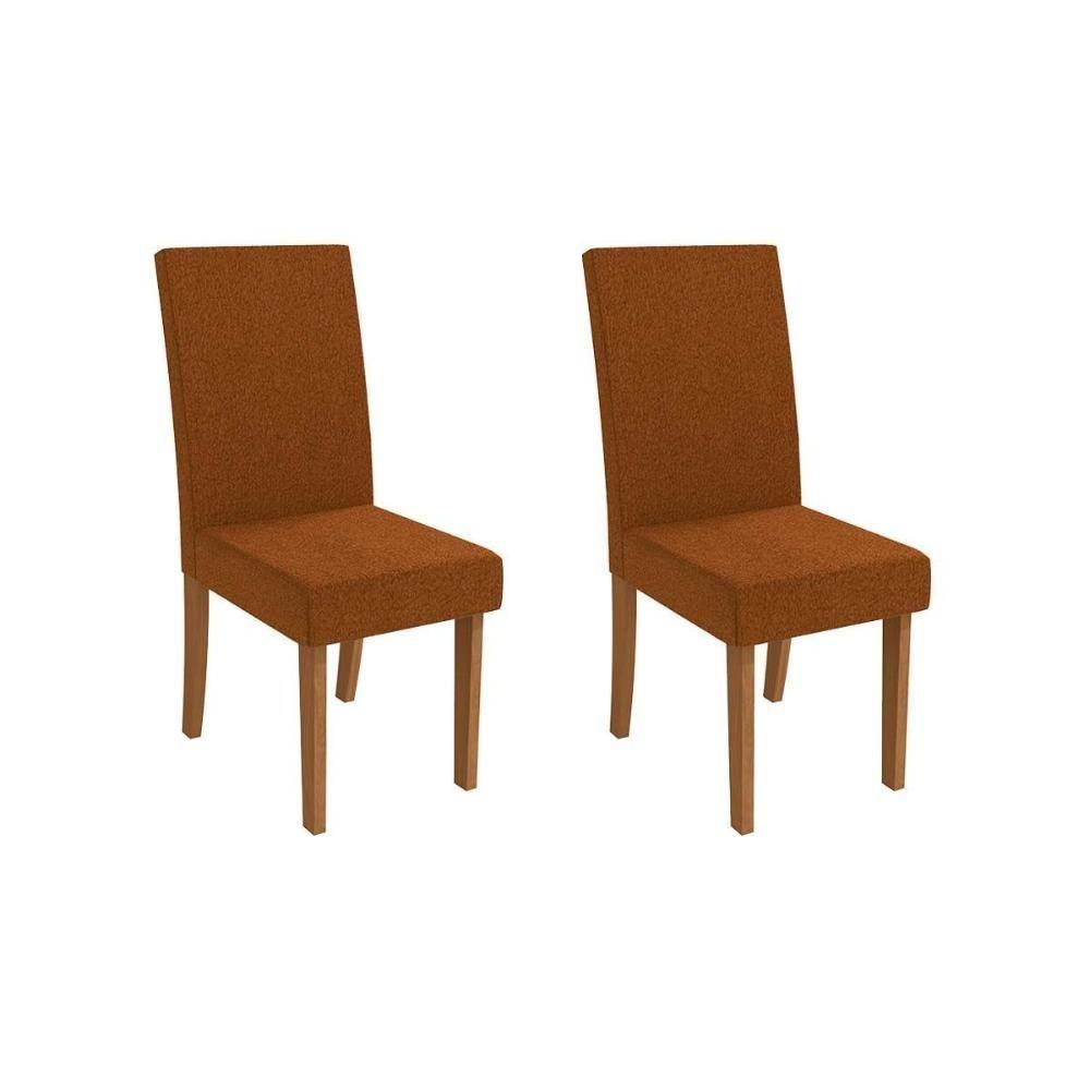 Kit 2 Cadeiras De Cozinha 2cad131 2 Un Canela Bouclê Terracota - 1