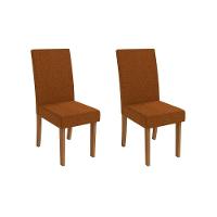 Kit 2 Cadeiras De Cozinha 2cad131 2 Un Canela Bouclê Terracota - 1