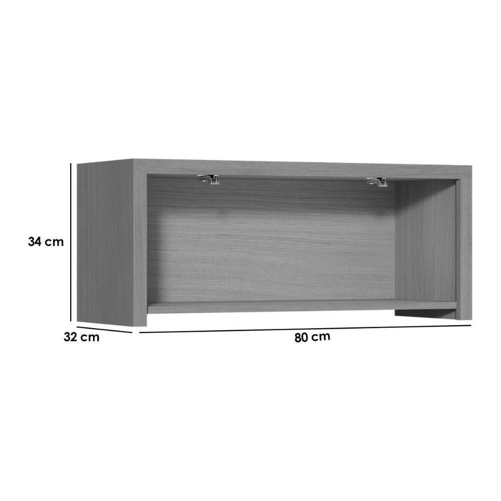 Módulo Cozinha Condessa Armário Condessa Com 1 Porta Basculante 80cm Carvalho Cinza - 3