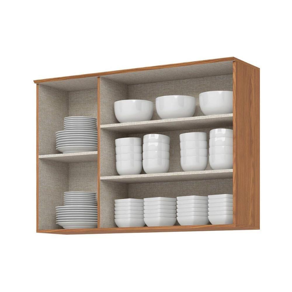 Módulos De Cozinha Requinte Armário Requinte Com 3 Portas 120cm Nature2 Aéreos + 1 Balcão + 1 Complemento - 3