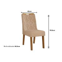 Kit 2 Cadeiras De Cozinha Stela 2 Un Ipe Suede Kraft Bege - 3