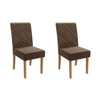 Kit 2 Cadeiras De Cozinha 2cad149 2 Un Canela Suede Marrom - 1