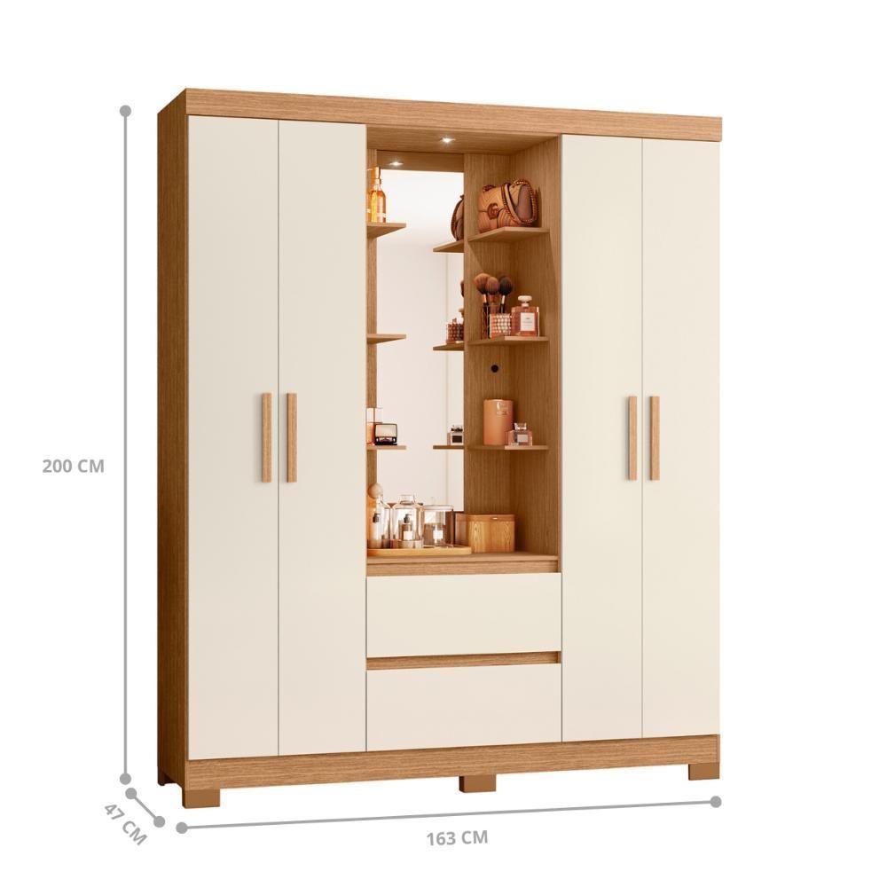 Conjunto Guarda Roupa E Cômoda Sara Freijó Off White - 4