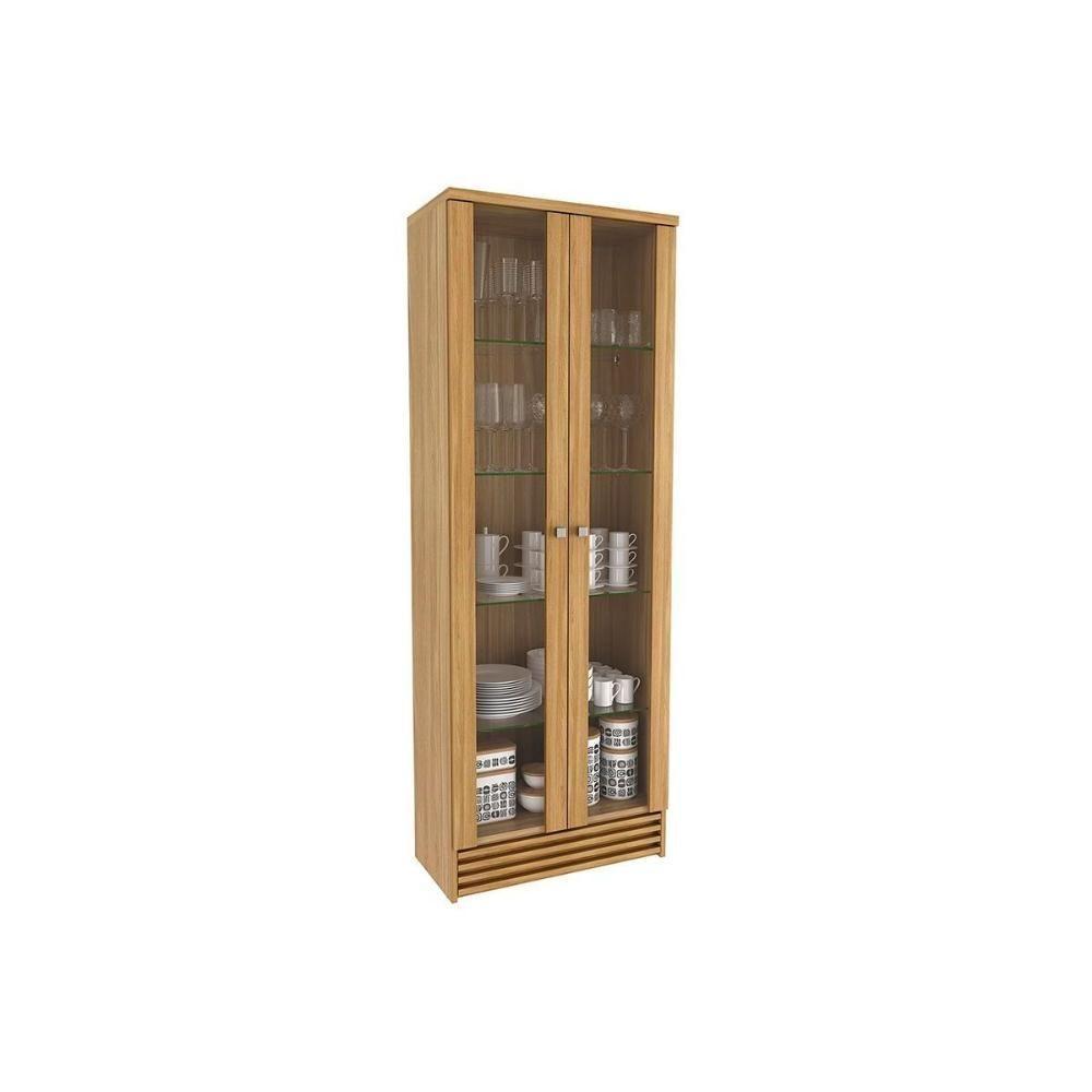 Paneleiro De Cozinha Modulado Cr6002 Com 2 Portas Com Vidro 64cm Natural Tecno Mobili - 1