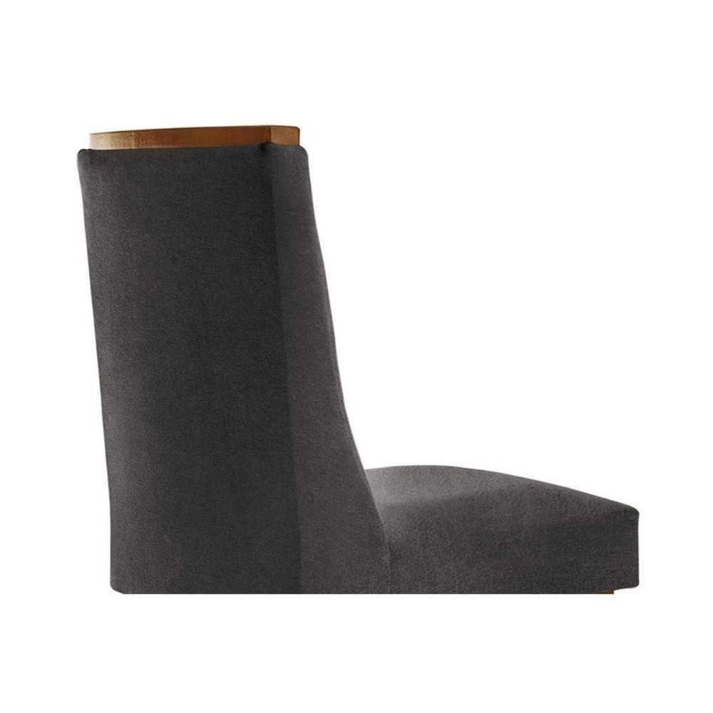 Kit 2 Cadeiras De Cozinha Montreal 2 Un Madeira Capuccino Suede Creme Rufato - 4