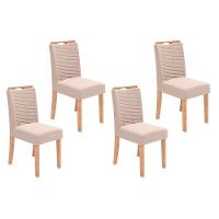 Kit 4 Cadeiras De Cozinha Julia 4 Un Cedro Suede Kraft - 1