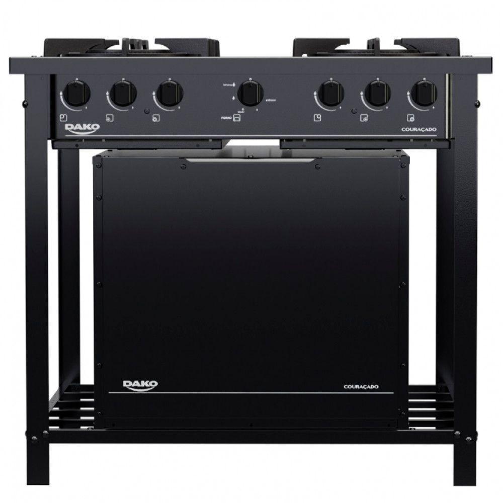 Fogão Industrial Dako 4 Bocas Com Forno E Tripla Chama Preto - 1