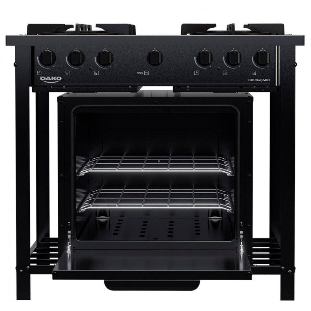 Fogão Industrial Dako 4 Bocas Com Forno E Tripla Chama Preto - 5