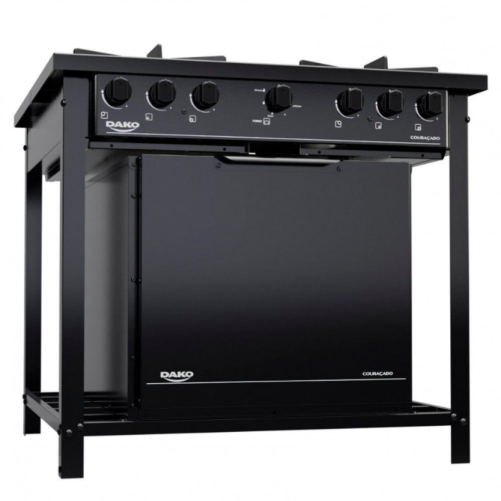 Fogão Industrial Dako 4 Bocas Com Forno E Tripla Chama Preto - 8