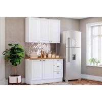 Kit Cozinha Modulada 3 Peças Americana 1 Aéreo + 1 Balcão + Complemento Cz123 Branco - 1