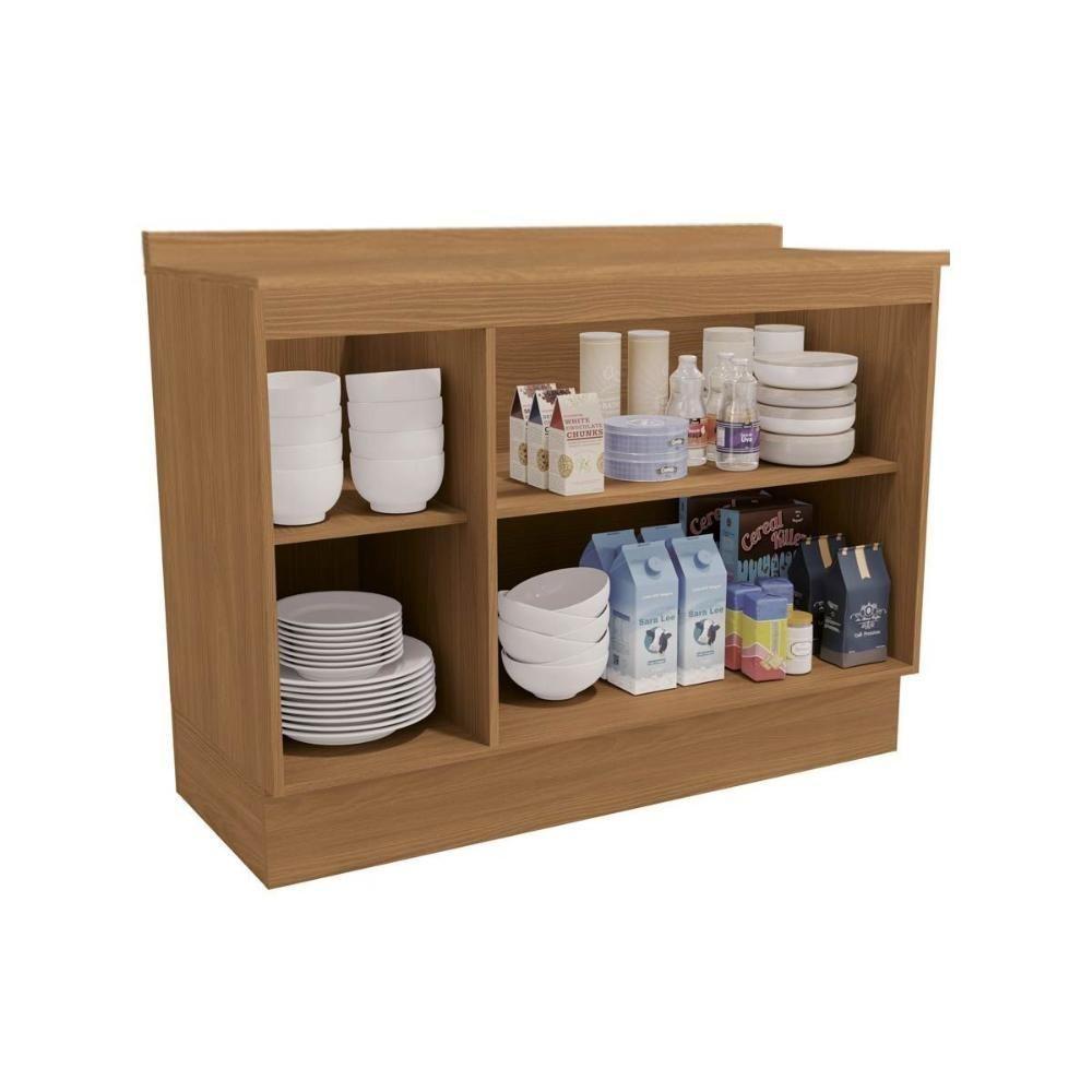 Kit Cozinha Modulada 2 Peças Maxxi 1balcão + 1 Complemento C2p38 Canela - 6