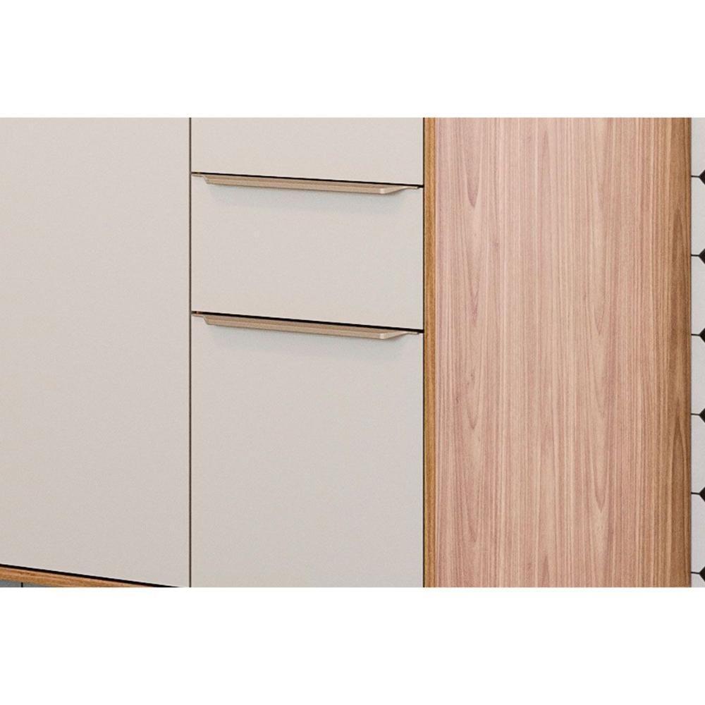 Kit Cozinha Modulada 7 Peças Esplêndida 4 Aéreos + 2 Balcões + 1 Torre Quente C7p183 Freijó Off White - 6