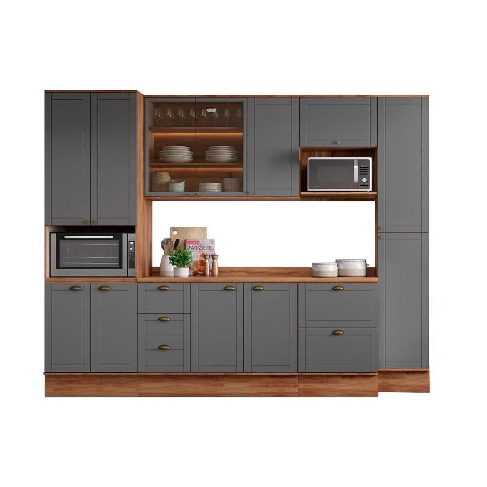 Kit Cozinha Modulada 6 Peças Bella 2 Aéreos + 2 Balcões+ 2 Paneleiros C6p55 Branco - 4