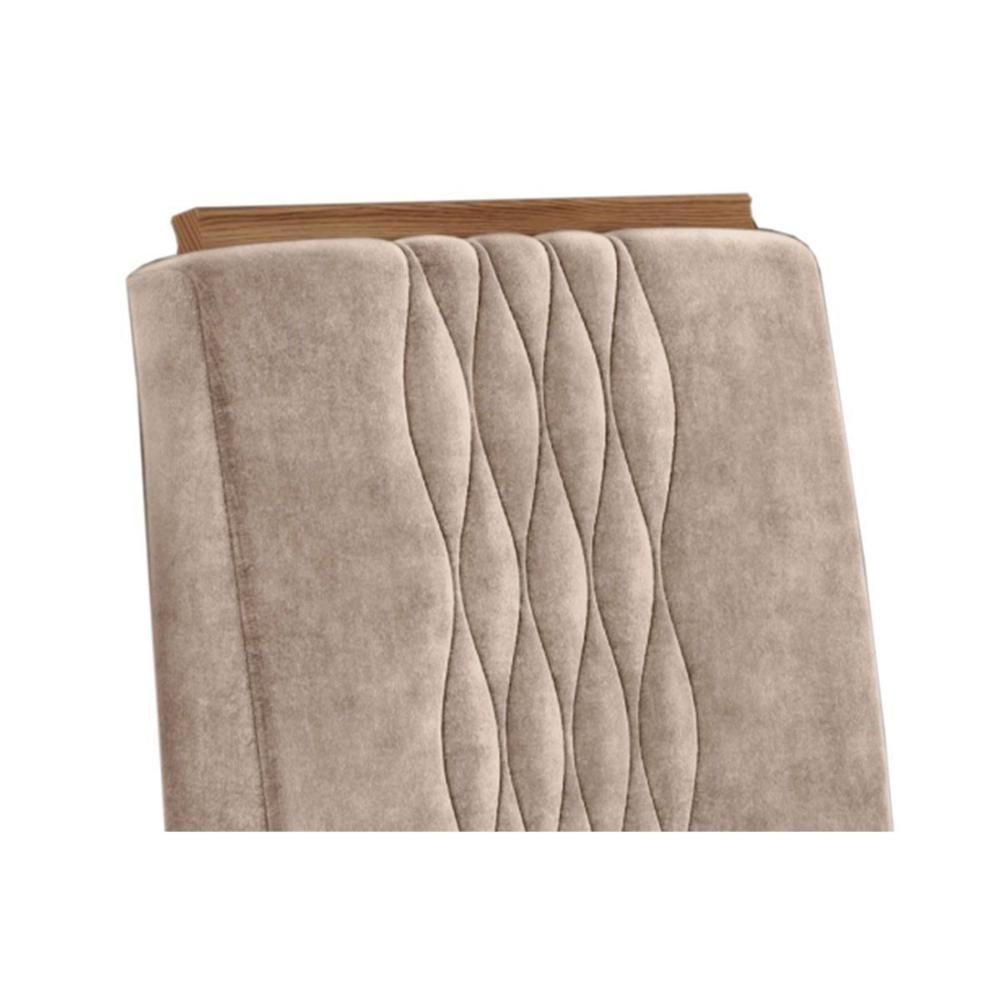 Kit 4 Cadeiras De Cozinha Lia 4 Un Cedro Suede Moca - 5