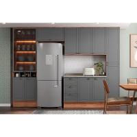 Kit Cozinha Modulada 5 Peças Bella 2 Aéreos + 1 Balcão+ Cristaleira + 1 Paneleiro C5p202 Nogal Cinza - 1
