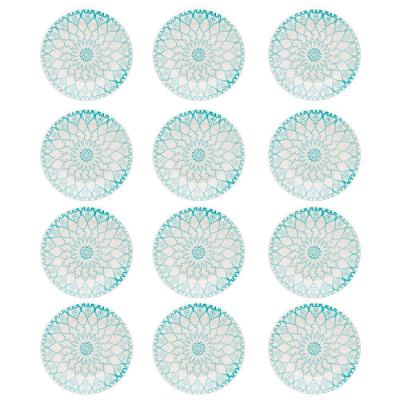 Prato Raso De Cerâmica Estampa Donna Mandala 24cm 12 Unidades - Biona 091079