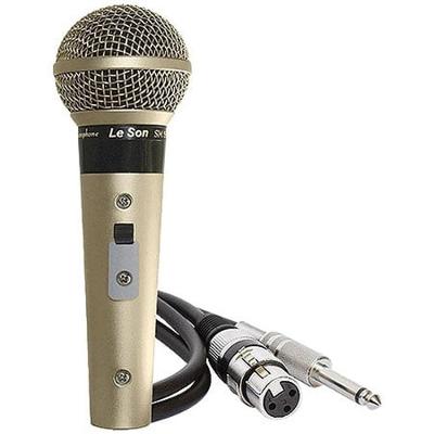 Microfone Profissional Sm58 P4* Champanhe Acompanha Cabo De 5 Metros