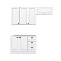 Kit Cozinha Modulada 3 Peças Americana 2 Aéreos + 1 Balcão Sem Pia Cz136 Branco - 7