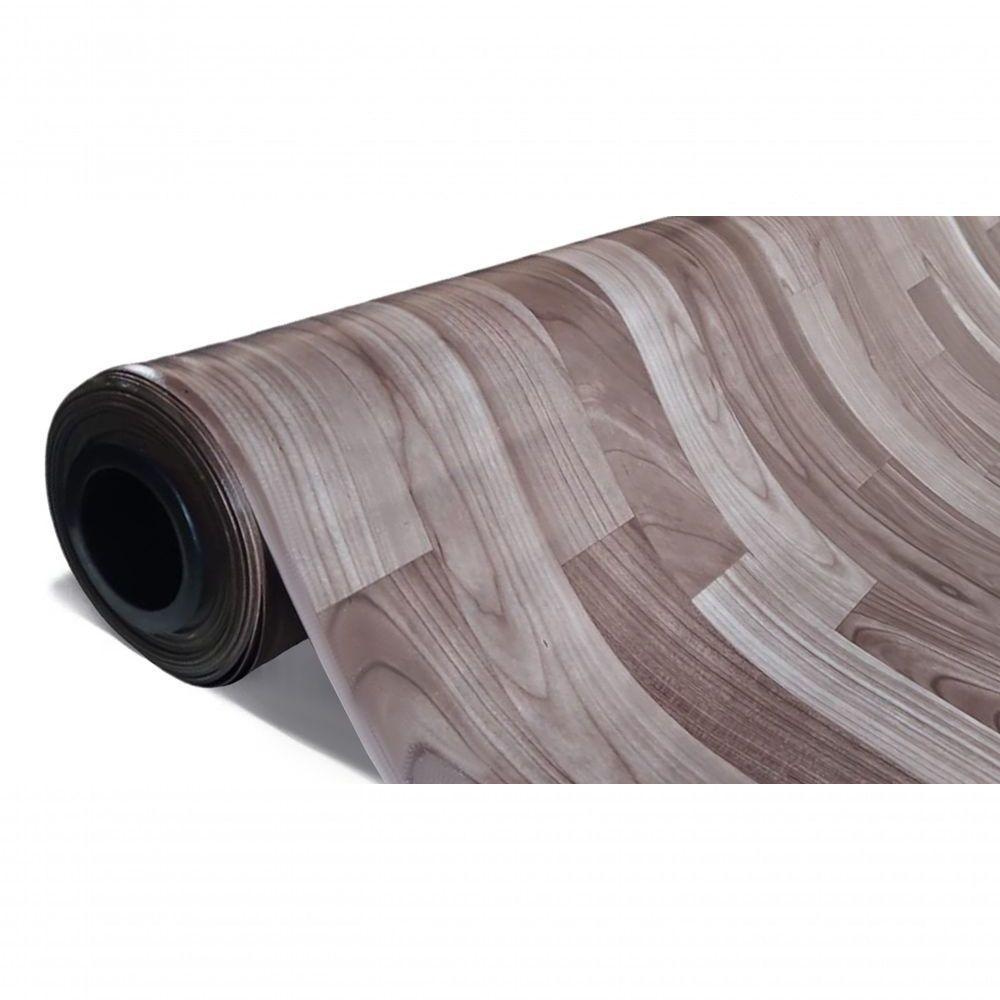 Piso Em Manta Vinílico Laminado Modelos 2,00x4,00 Atenas Marrom - 1