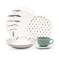 Jogo De Jantar Em Cerâmica Flat Com 20 Peças Oxford Samambaia - 1