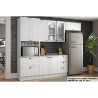 Cozinha Completa 5 Peças Americana 2 Aéreos 1 Paneleiro 1balcão 1 Complemento C5p32 Branco - 1