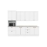 Cozinha Modulada Americana 7 Peças 2 Aéreos + 2 Balcões + 1 Paneleiro + 2 Complementos C5p63 Branco2 Aéreos + 1 Balcão + 1 Complemento - 1