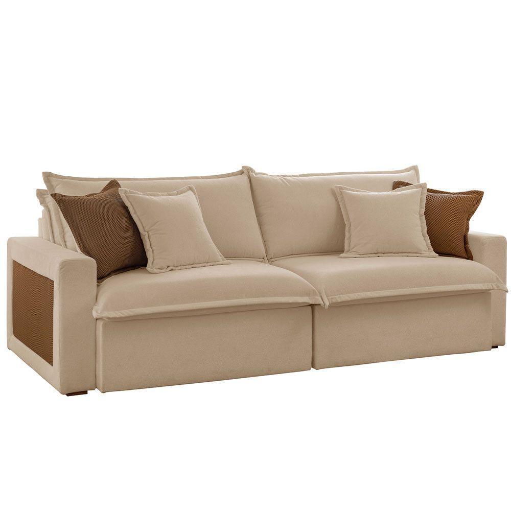 Sofá Dallas Linho Dois Módulos De 80cm B15 Meu Sofá Online A226 Linho Bege - 2