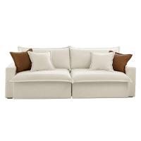 Sofá Dallas Linho Dois Módulos De 80cm B15 Meu Sofá Online A302 Linho Branco - 3