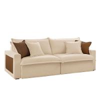 Sofá Dallas Linho Dois Módulos De 80cm B15 Meu Sofá Online A294 Linho Creme - 3