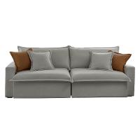 Sofá Dallas Linho Dois Módulos De 80cm B15 Meu Sofá Online A230 Linho Cinza - 3