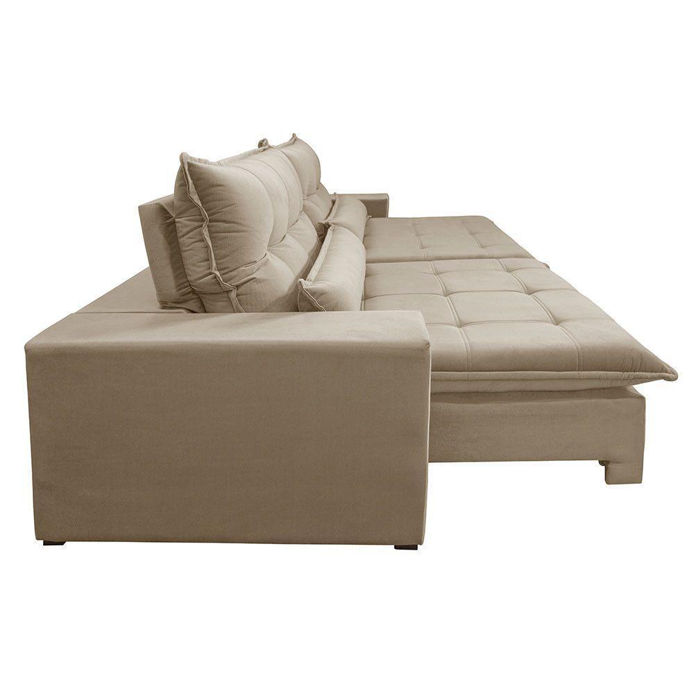 Sofá Grecia Veludo 02 Módulos De 100m B25cm Meu Sofá Online B002 Veludo Capuccino - 8