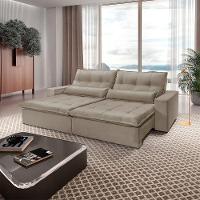 Sofá Grecia Veludo 02 Módulos De 100m B25cm Meu Sofá Online B002 Veludo Capuccino - 1