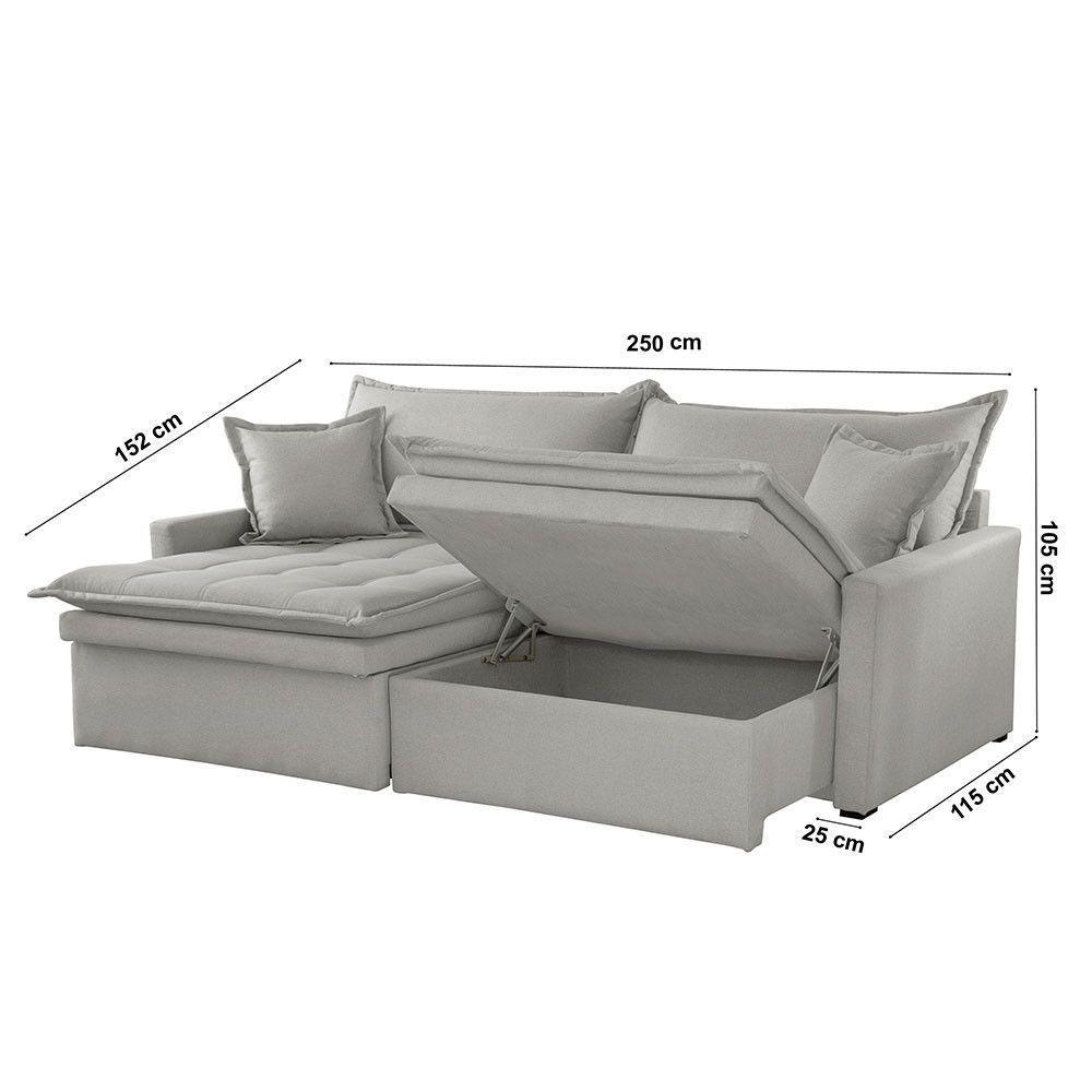 Sofá Elegance Veludo 2 Módulos 100 Cm B25 Cm Meu Sofá Online B026 Veludo Prata - 10