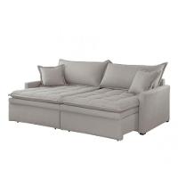 Sofá Elegance Veludo 2 Módulos 100 Cm B25 Cm Meu Sofá Online B026 Veludo Prata - 2