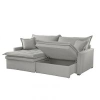 Sofá Elegance Veludo 2 Módulos 100 Cm B25 Cm Meu Sofá Online B026 Veludo Prata - 3