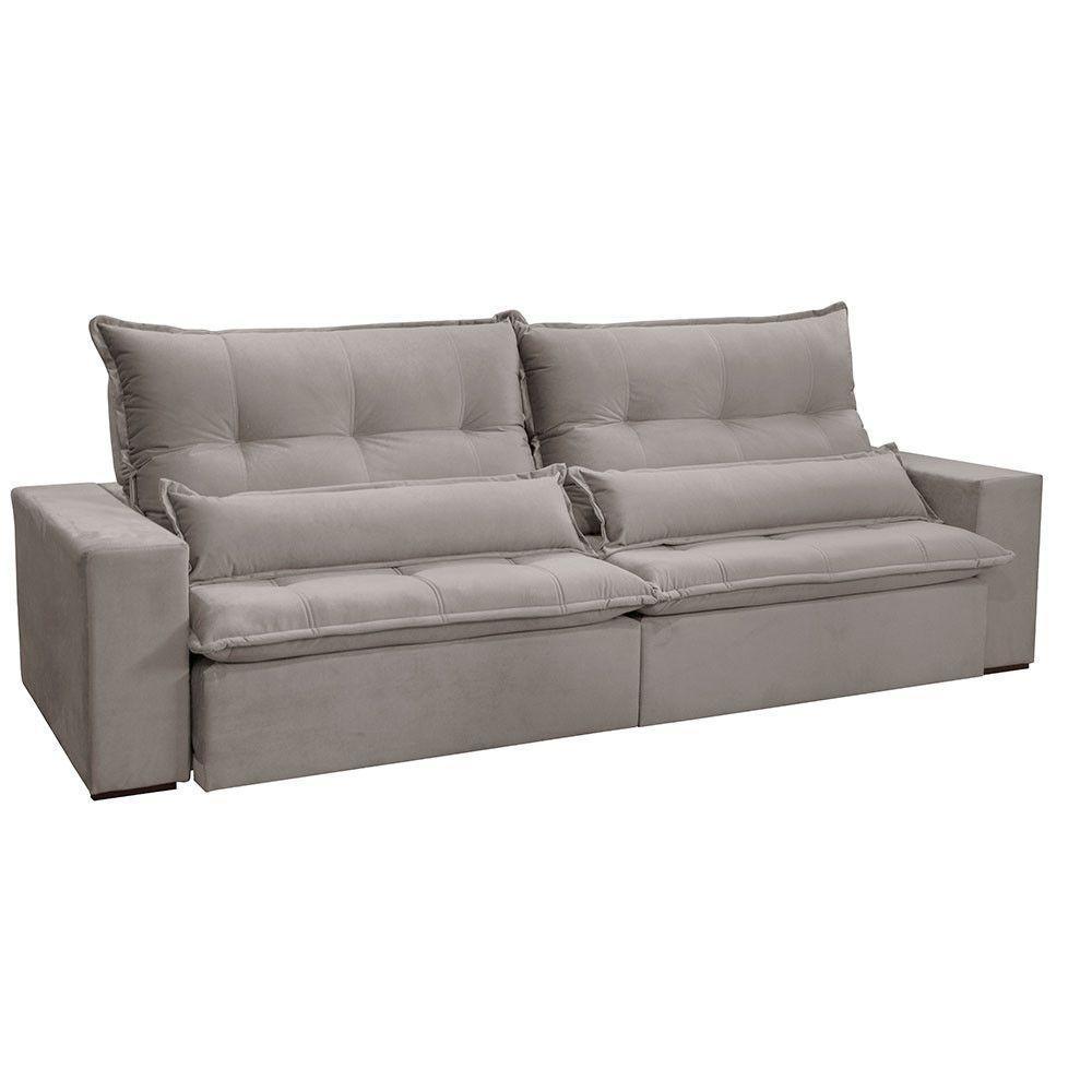 Sofá Grecia Veludo 02 Módulos De 100m B25cm Meu Sofá Online B026 Veludo Prata - 5