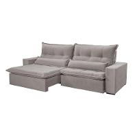 Sofá Grecia Veludo 02 Módulos De 100m B25cm Meu Sofá Online B026 Veludo Prata