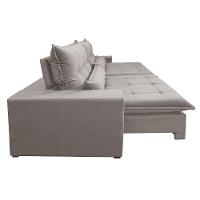 Sofá Grecia Veludo 02 Módulos De 100m B25cm Meu Sofá Online B026 Veludo Prata - 6