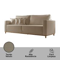 Sofá Djon 02 Módulos De 80cm B20cm Meu Sofá Online B002 Veludo Capuccino - 6