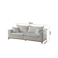 Sofá Matrix 02 Módulos De 90cm B25cm Meu Sofá Online B026 Veludo Prata - 3