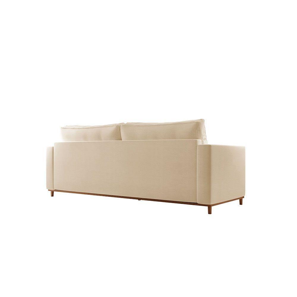 Sofá Djon 02 Módulos De 90cm B20cm Meu Sofá Online A294 Linho Creme - 4